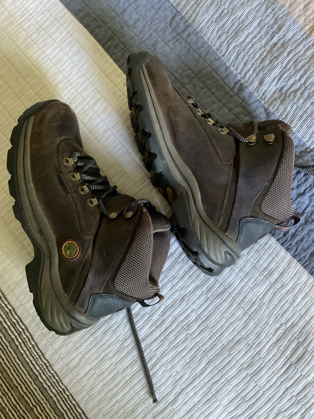Timberland Womens Brown Leather Hiking Boots Size 8 - Picture 8 of 9
